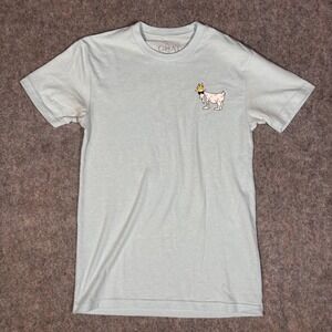 GOAT USA T-Shirt Mens XS Light Blue Legends Of Summer Graphic Tee S/S Lacrosse